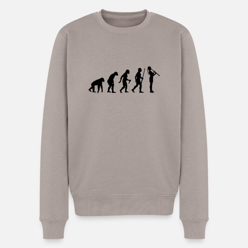 Évolution de la flûte féminine - Pull Premium bio Homme - taupe