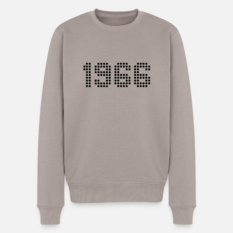 1966 - Männer Premium Bio Pullover - Taupe