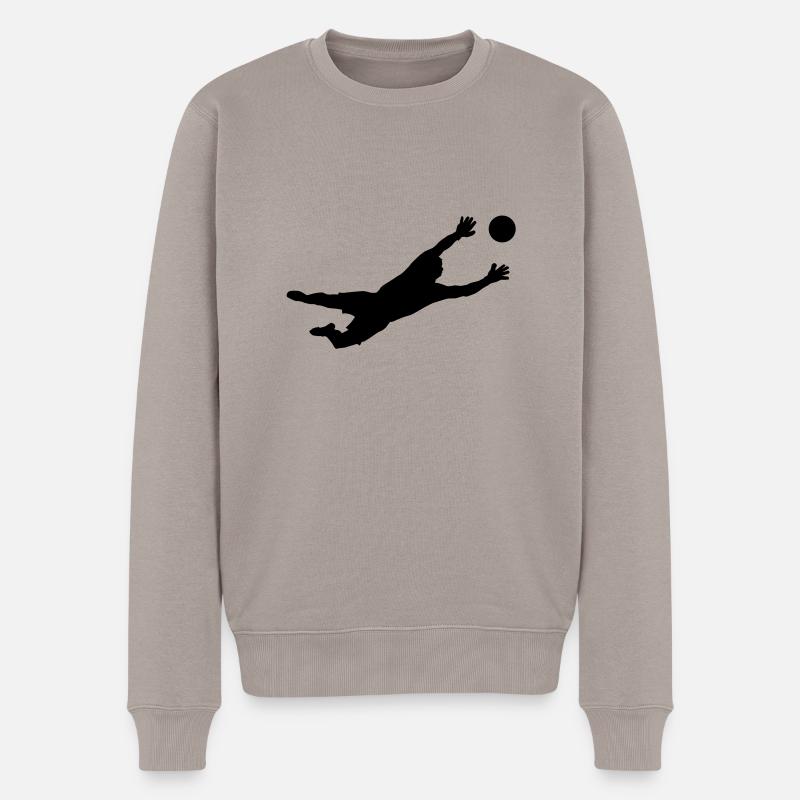 Torwart - Männer Premium Bio Pullover - Taupe