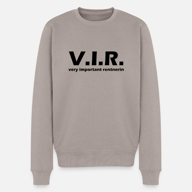 rentnerin - Männer Premium Bio Pullover - Taupe