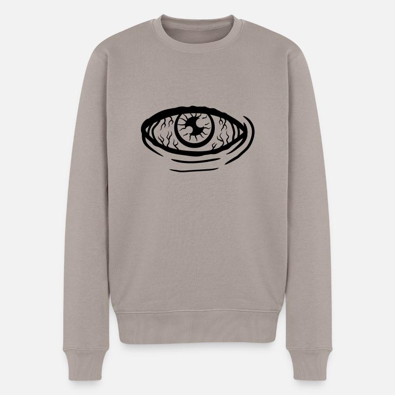 Design Allsehendes Auge - Männer Premium Bio Pullover - Taupe