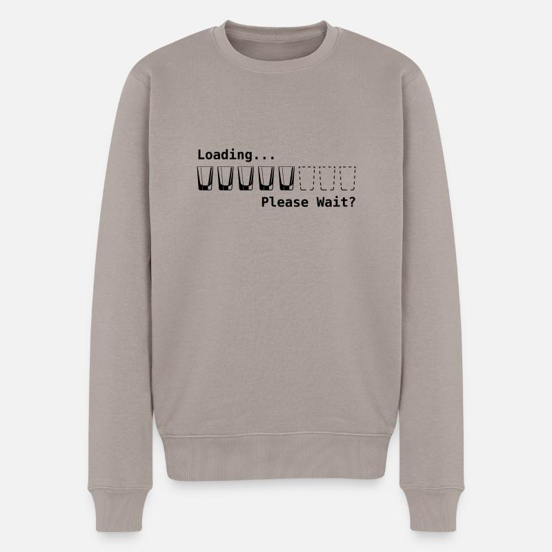loading please wait - Männer Premium Bio Pullover - Taupe