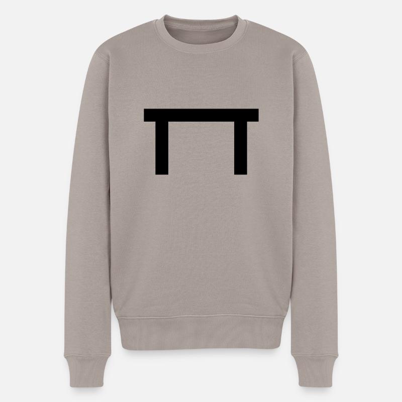 tisch - Männer Premium Bio Pullover - Taupe