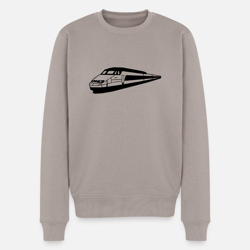 zug - Männer Premium Bio Pullover - Taupe