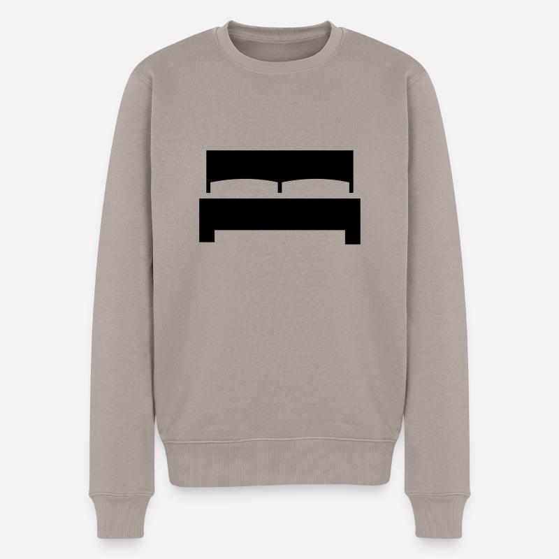 Bett - Männer Premium Bio Pullover - Taupe
