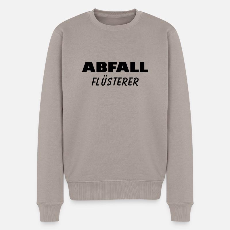 Abfall Flüsterer - Männer Premium Bio Pullover - Taupe