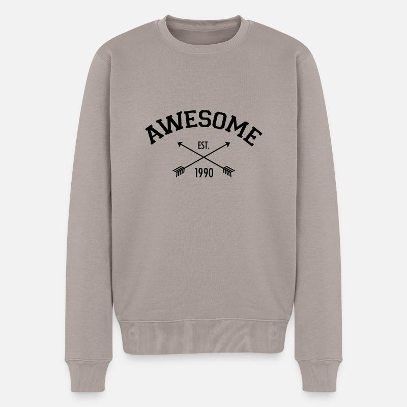 Awesome Est 1990 - Pull Premium bio Homme - taupe