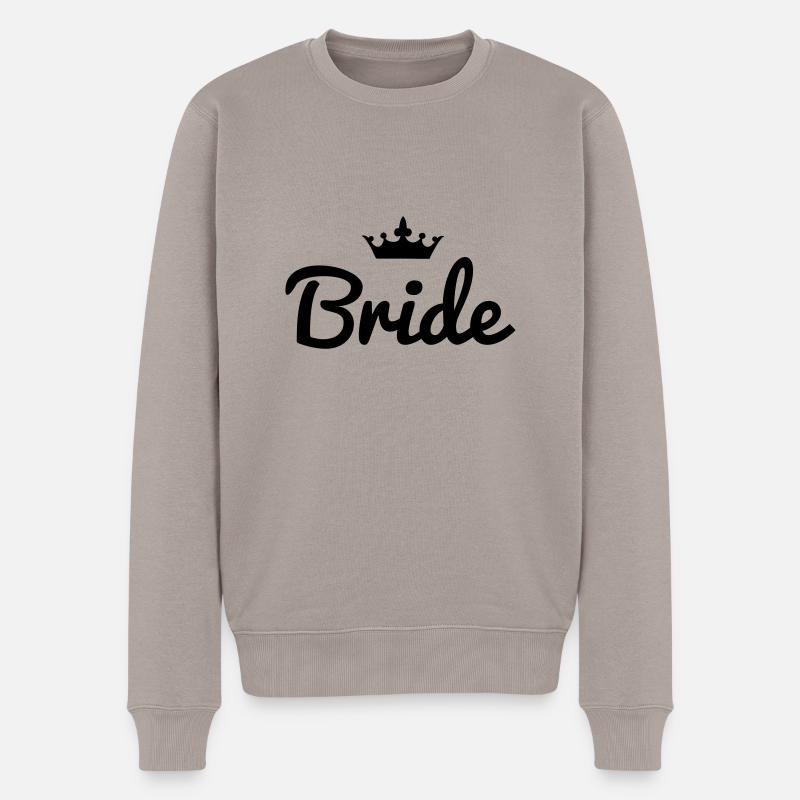 Bride Crown - Männer Premium Bio Pullover - Taupe