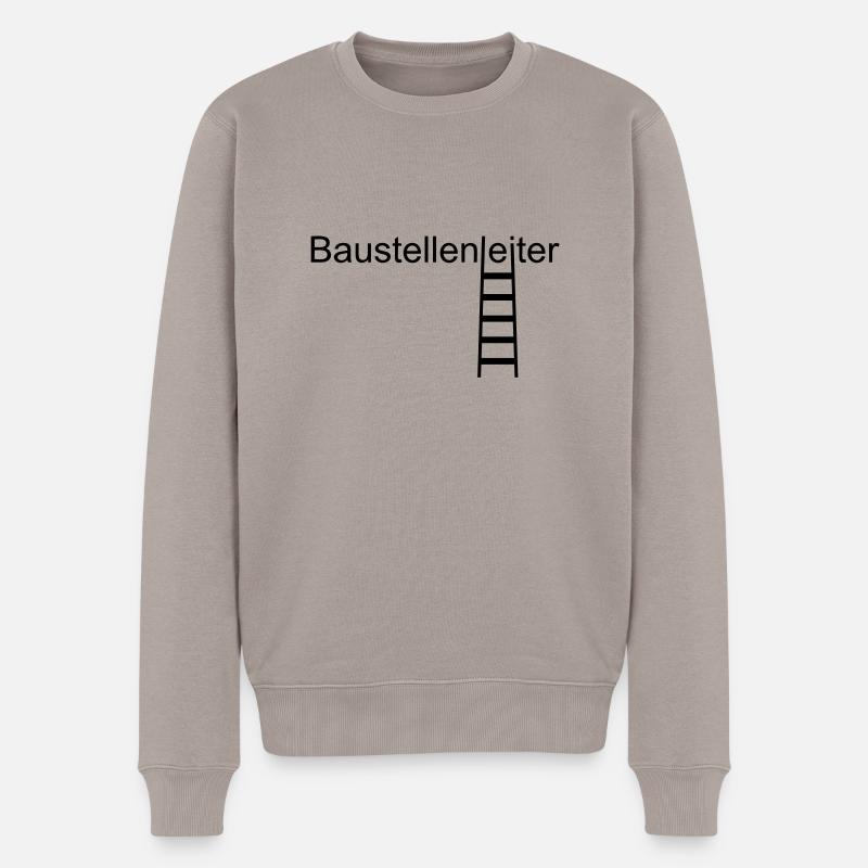 Baustellenleiter - Männer Premium Bio Pullover - Taupe