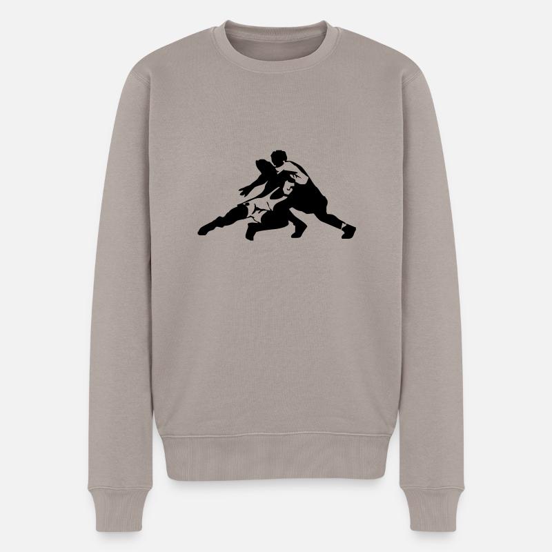 RINGEN - Männer Premium Bio Pullover - Taupe