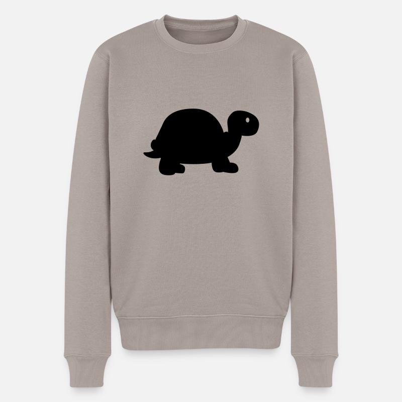 Schildkröte - Männer Premium Bio Pullover - Taupe