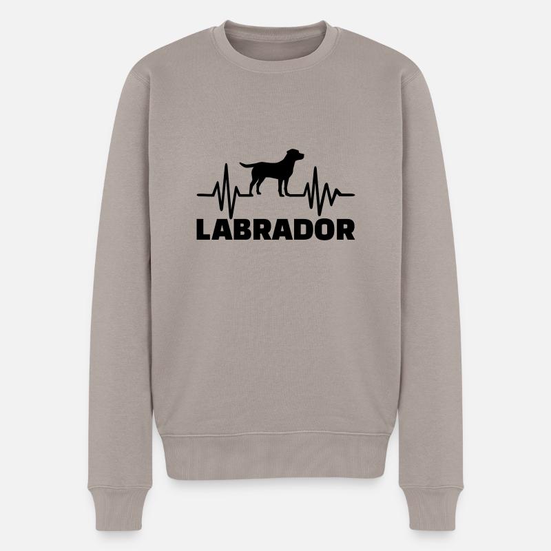 Labrador - Männer Premium Bio Pullover - Taupe