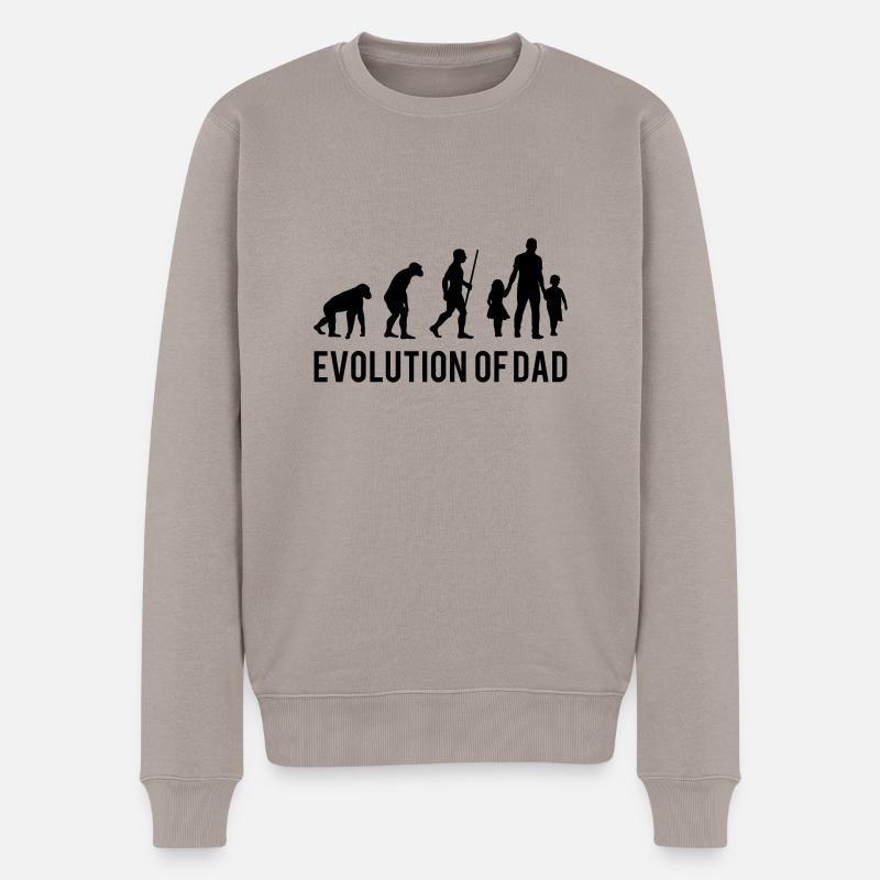 Evolution of Dad - Pull Premium bio Homme - taupe