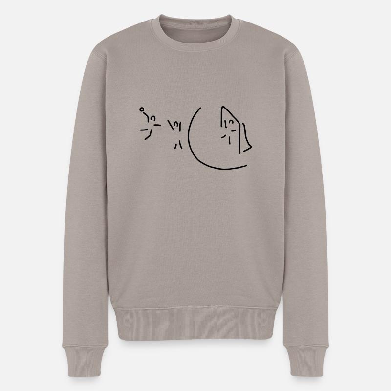 handballer vor tor - Männer Premium Bio Pullover - Taupe