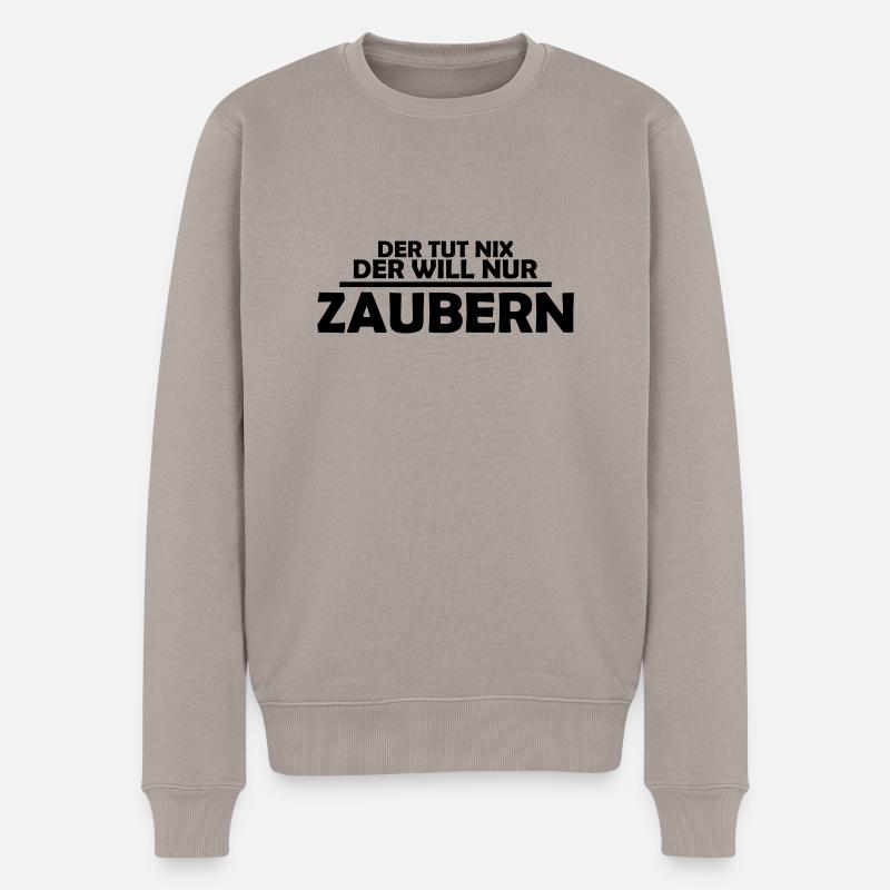 zaubern - Männer Premium Bio Pullover - Taupe