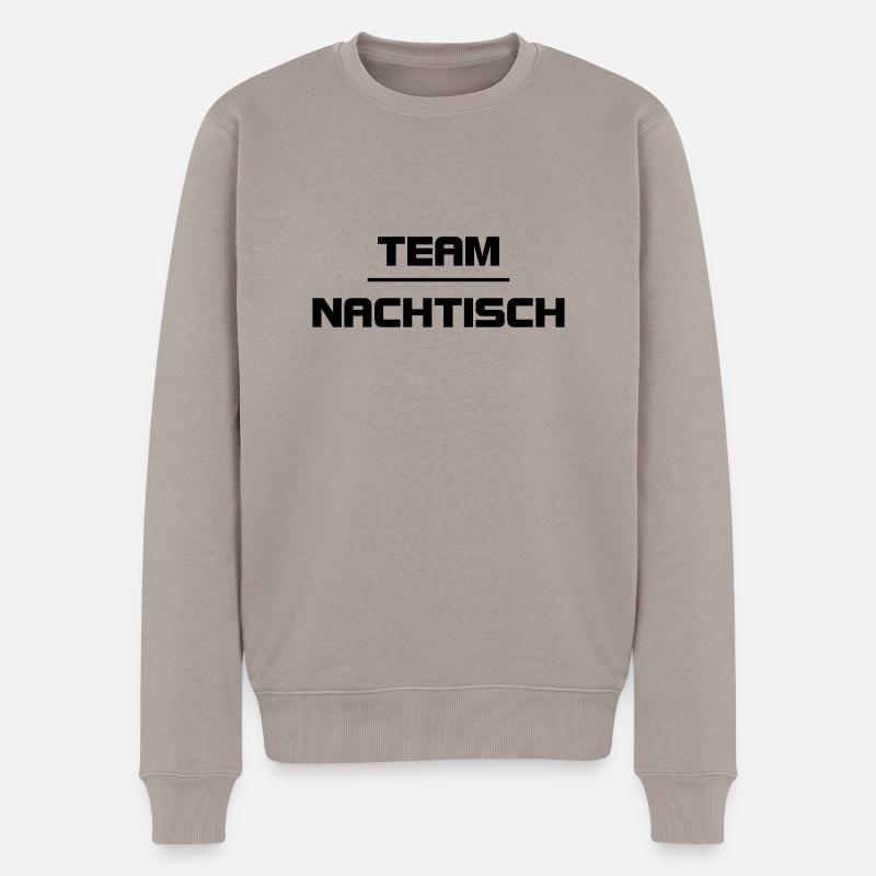 team nachtisch - Männer Premium Bio Pullover - Taupe