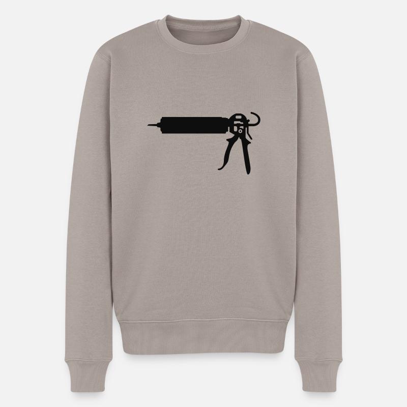 silikonspritze - Männer Premium Bio Pullover - Taupe