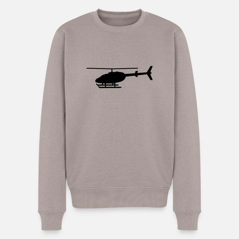 hélicoptère - Pull Premium bio Homme - taupe
