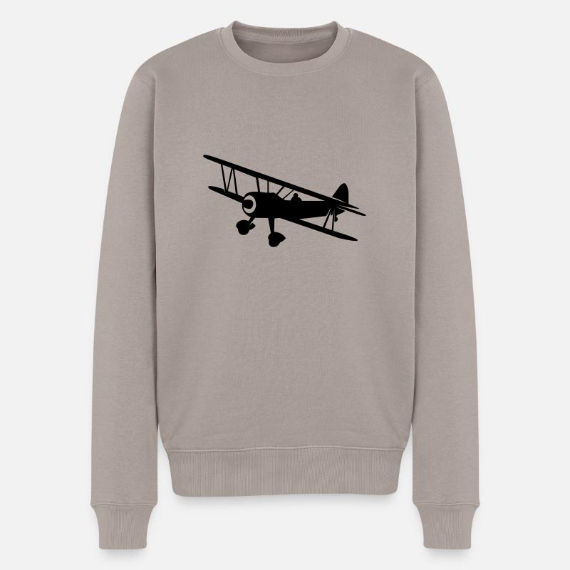 Avion - Fly - Pull Premium bio Homme - taupe