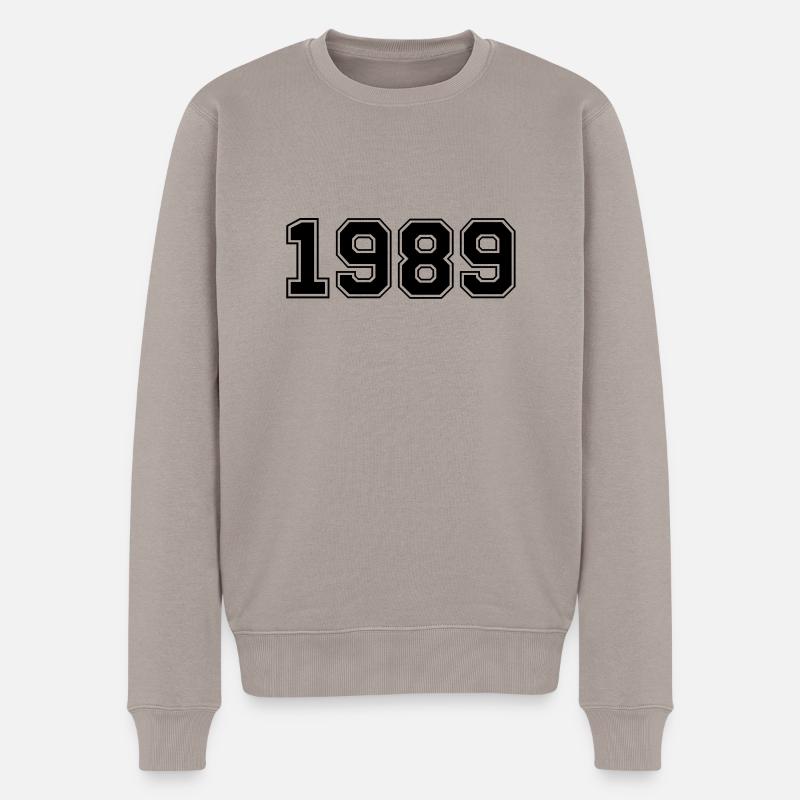 1989 - Männer Premium Bio Pullover - Taupe