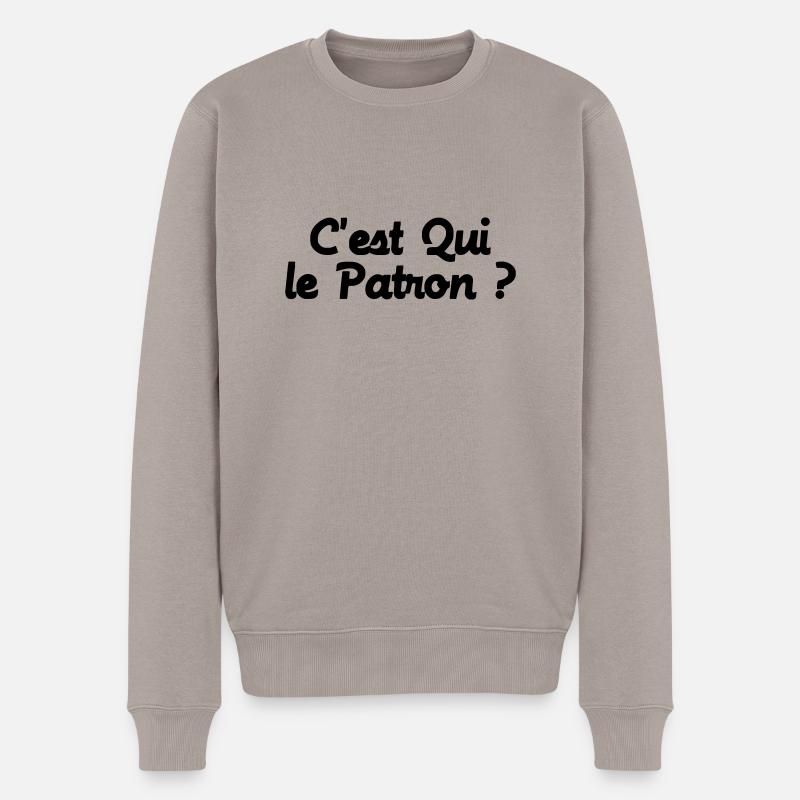 c'est QUI le Patron ? - Pull Premium bio Homme - taupe