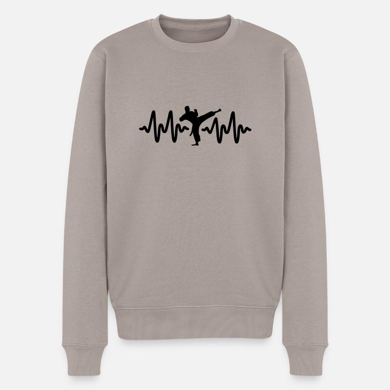 karaté - Pull Premium bio Homme - taupe