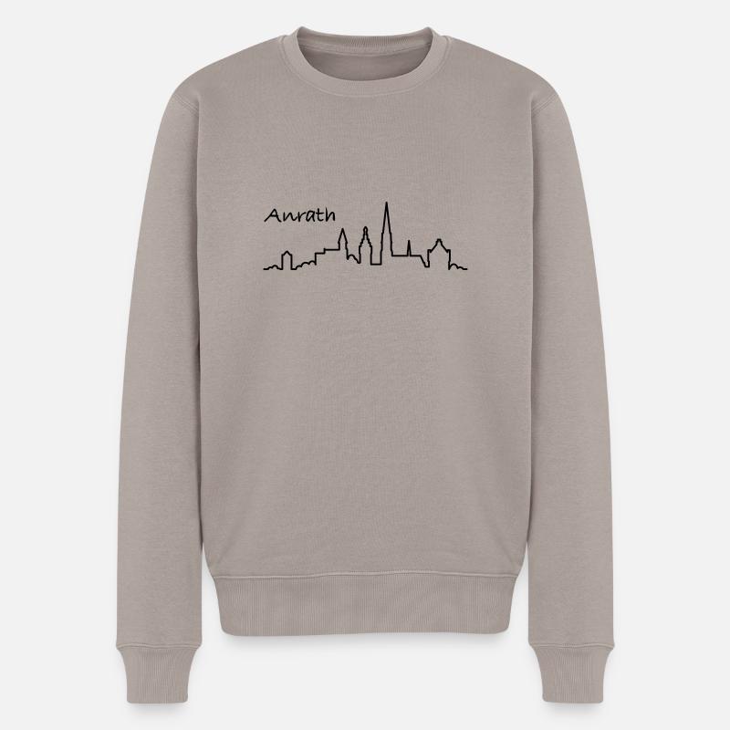 Anrath-Logo gross - Männer Premium Bio Pullover - Taupe