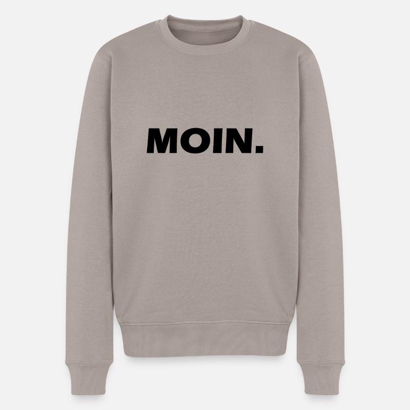 Moin. - Männer Premium Bio Pullover - Taupe