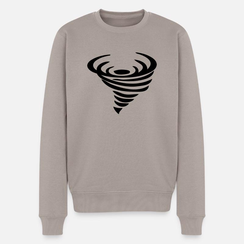 Tornado - Männer Premium Bio Pullover - Taupe