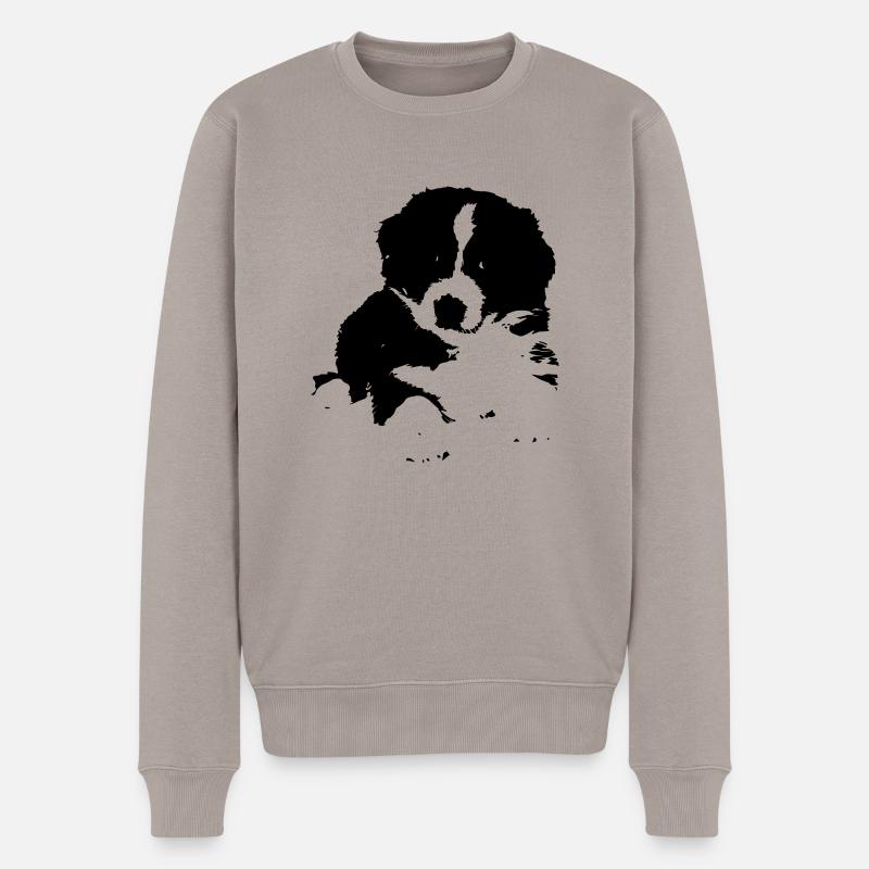 Chien mignon - Pull Premium bio Homme - taupe
