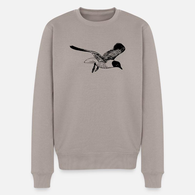 Vogel - Männer Premium Bio Pullover - Taupe