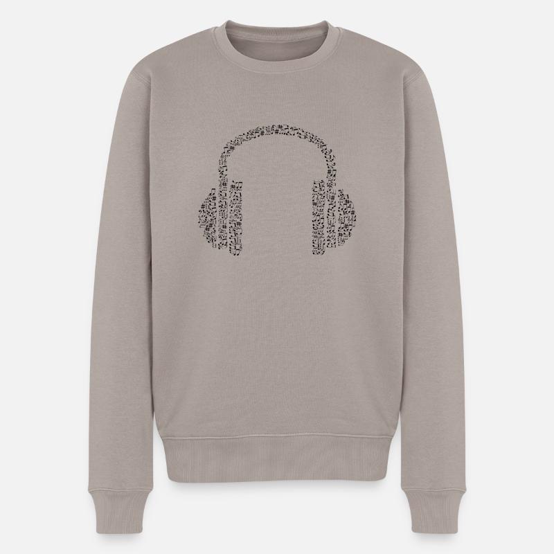 Casques de notes - Pull Premium bio Homme - taupe