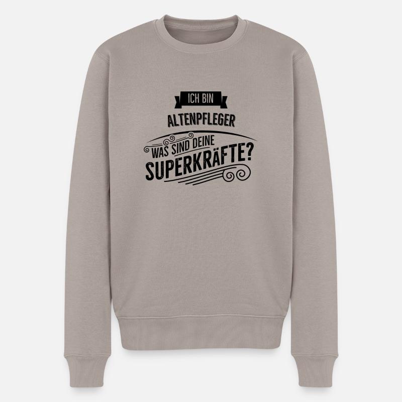 Altenpfleger - Männer Premium Bio Pullover - Taupe
