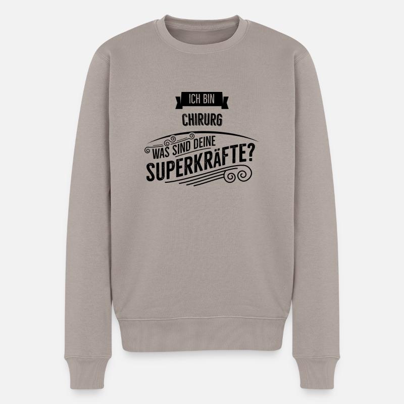 Chirurg - Männer Premium Bio Pullover - Taupe