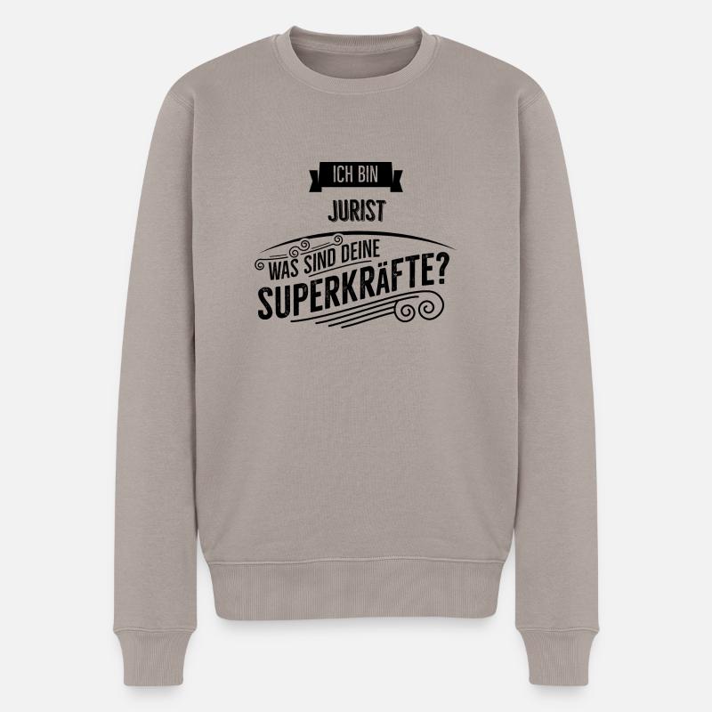 Jurist - Männer Premium Bio Pullover - Taupe