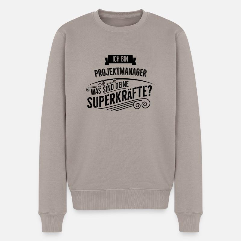Projektmanager - Männer Premium Bio Pullover - Taupe