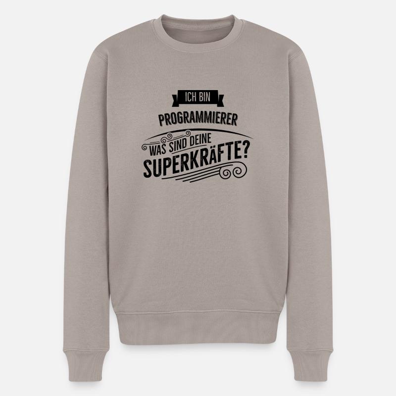 Programmierer - Männer Premium Bio Pullover - Taupe