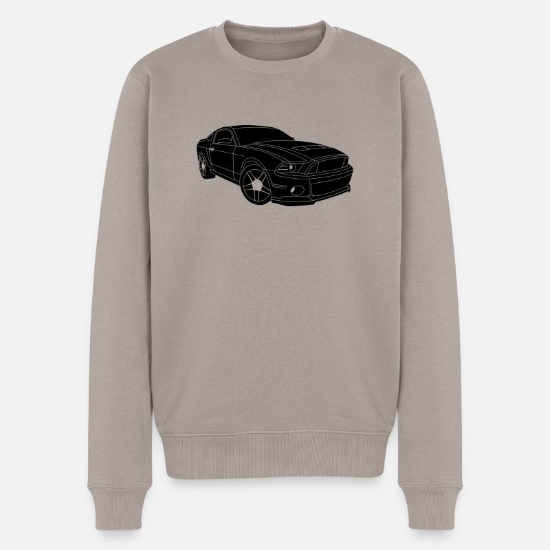 Auto - Männer Premium Bio Pullover - Taupe