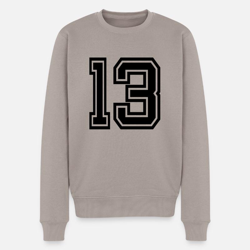 13 - Männer Premium Bio Pullover - Taupe