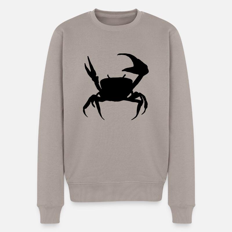 Sternzeichen Krebs - Männer Premium Bio Pullover - Taupe
