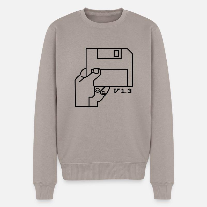 Amiga Workbench Disk - Männer Premium Bio Pullover - Taupe