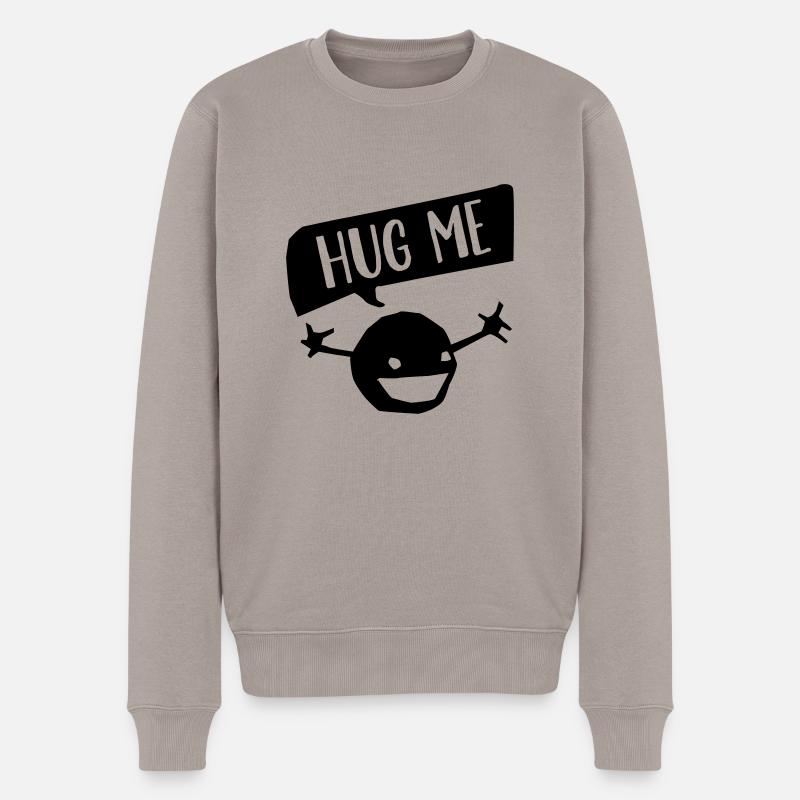 Hug Me - Männer Premium Bio Pullover - Taupe