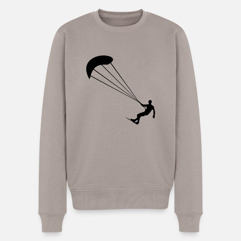 Kiter - Männer Premium Bio Pullover - Taupe