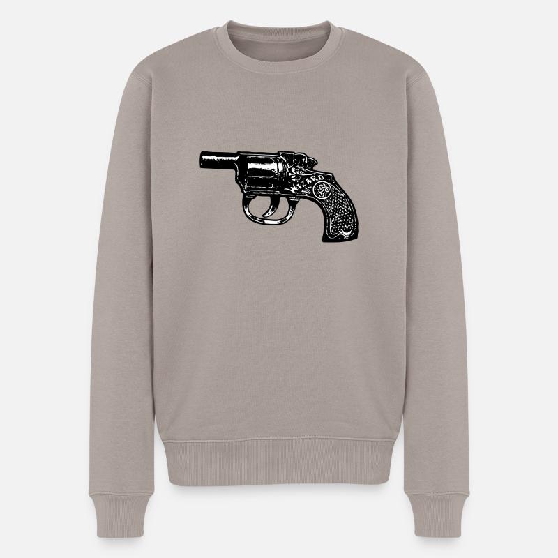 Pistole,knarre,cool - Männer Premium Bio Pullover - Taupe