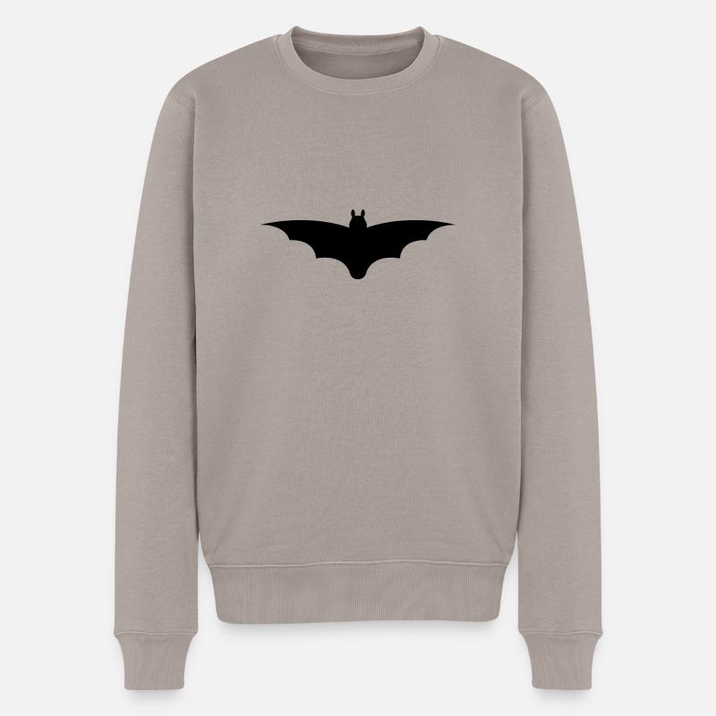 bat - Männer Premium Bio Pullover - Taupe