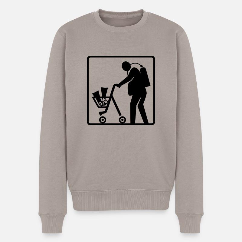Seniordiver - Männer Premium Bio Pullover - Taupe