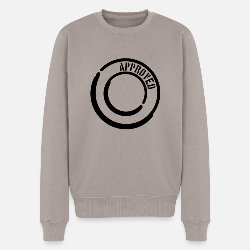 Approved - Männer Premium Bio Pullover - Taupe