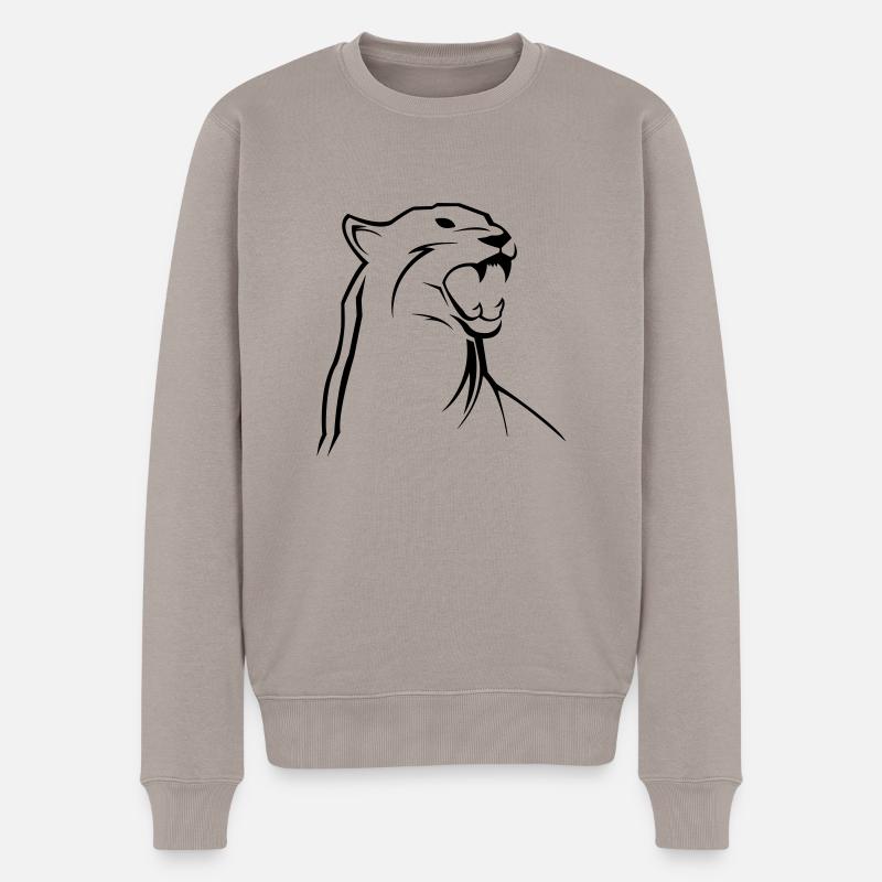 panther_01 - Pull Premium bio Homme - taupe
