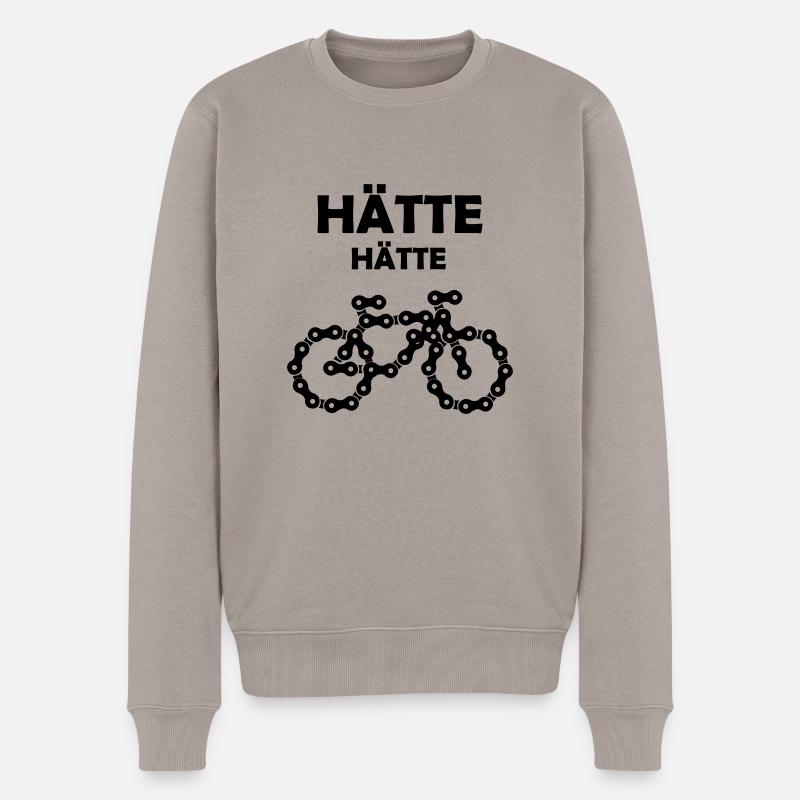 haette_haette_fahrradkette - Männer Premium Bio Pullover - Taupe