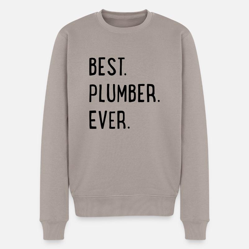 Klempner - Männer Premium Bio Pullover - Taupe